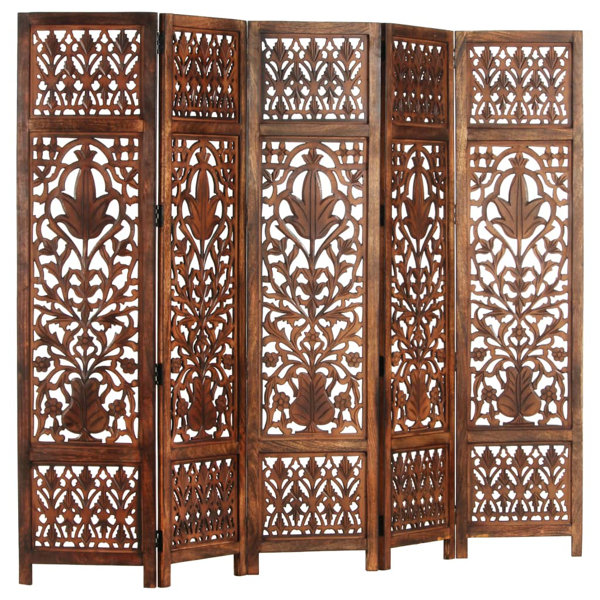 Bungalow Rose Room Divider Hand Carved Room Divider Privacy Screen